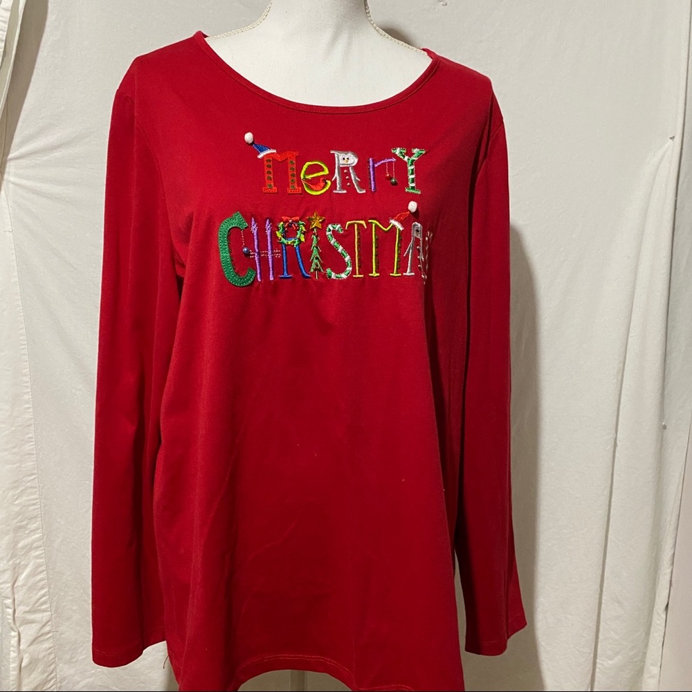 Kim Rogers Women’s Christmas Top 1X